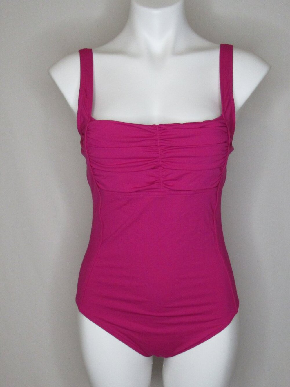 Calvin Klein Berry Pink Shirred One Piece Swimsuit Women's 10